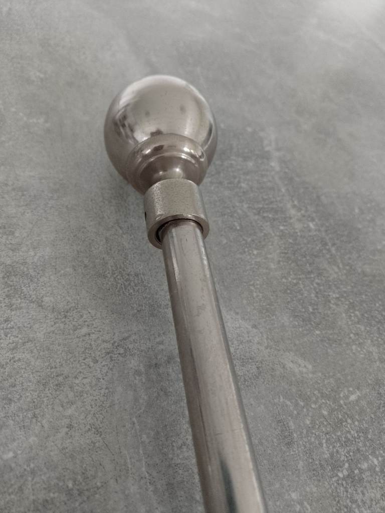 Curtain Pole Extendable Silver
