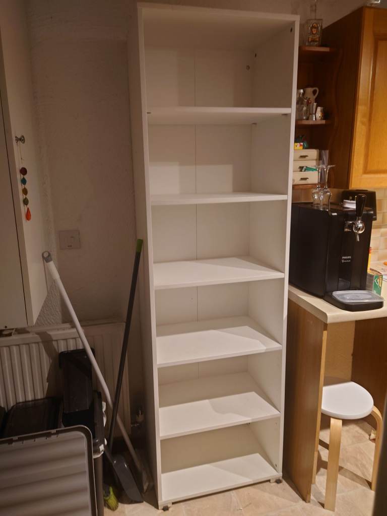 Tall deep John Lewis White Wooden shelving unit multi purpose– pick up BS32 9AD