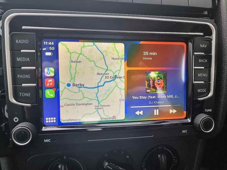 image for Volkswagen car radio bluetooth 2din sat nav for VW Golf Passat caddy apple carplay android auto