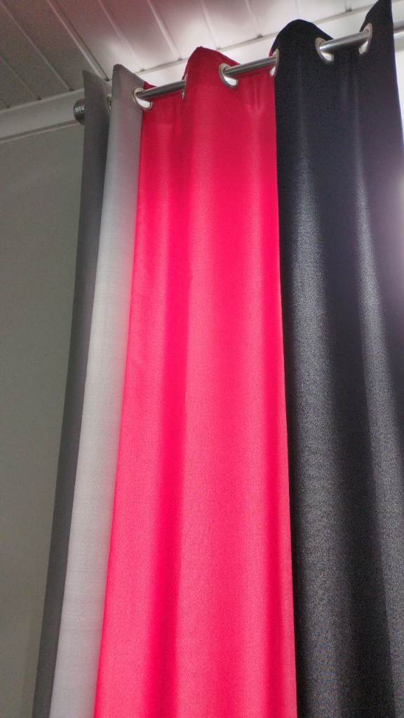 Striped eye let curtains 