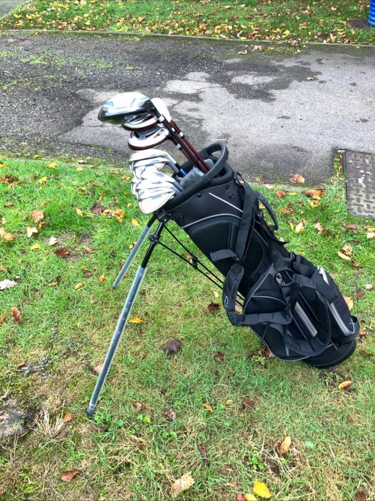 Ladies Golf Club Dunlop / Adams Golf Full Set With A New Slazenger Stand Bag 