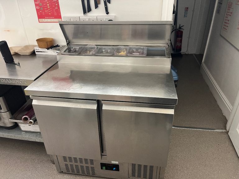 image for Commercial Stainless Steel Under-Counter Fridge / Prep Counter – Excellent Condition