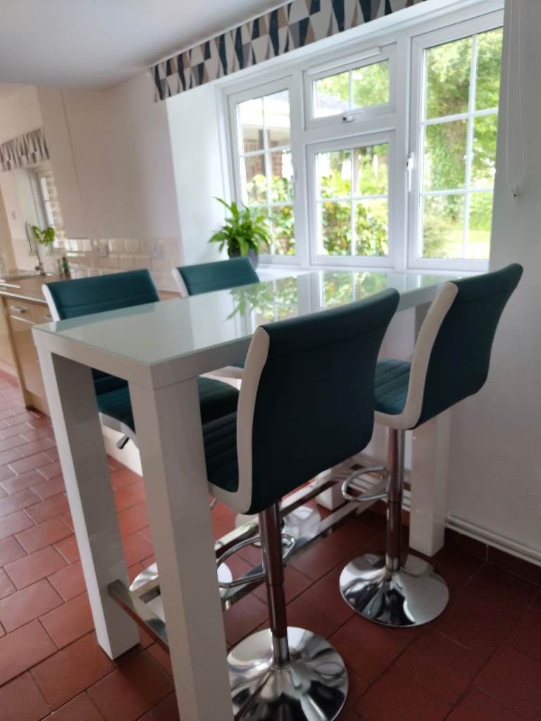 SOLD  High Bar Table and Four Stools  