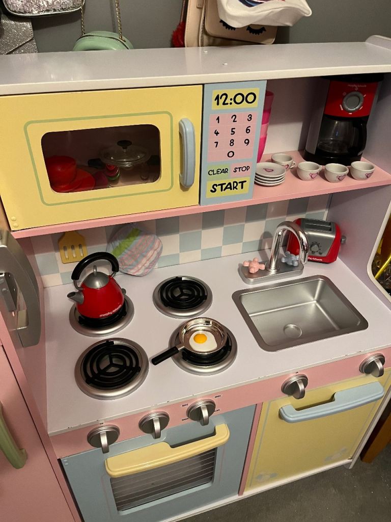 Large wooden toy kitchen