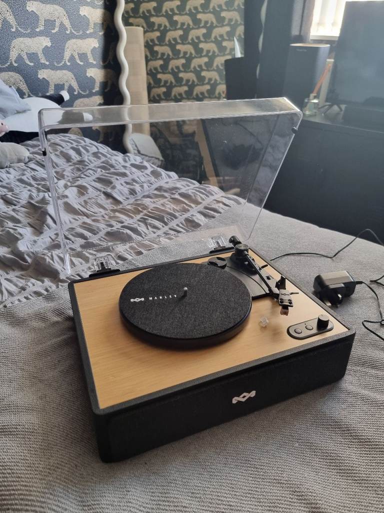 House Of Marley Rise Up Bluetooth Record Player with Built-In Speakers