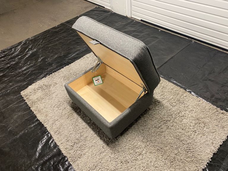 🛋️ French Connection x DFS Storage Footstool – Grey | Delivery Available