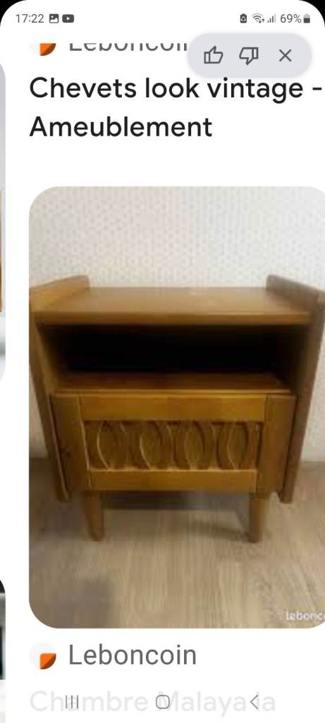 Malaya vintage style bedside unit with drawer.