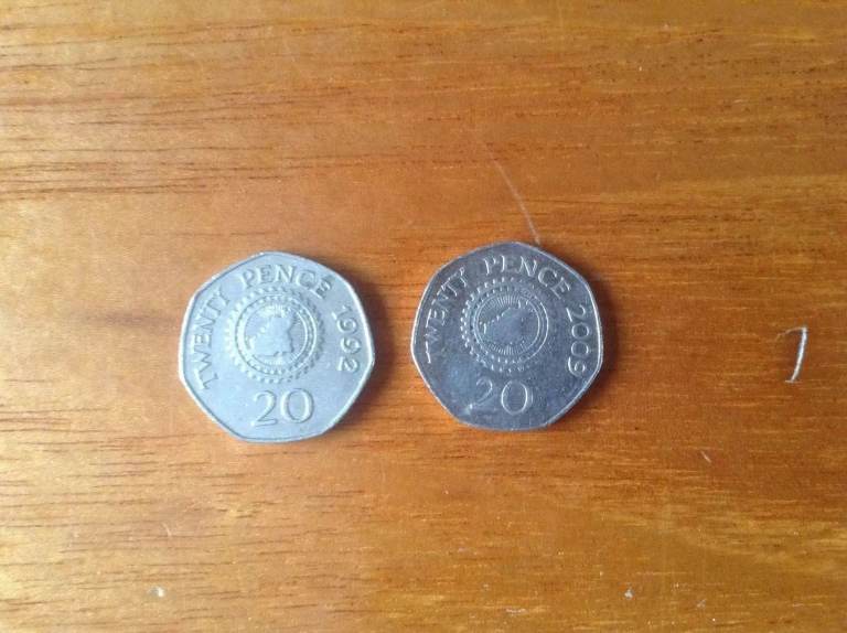 Guernsey 20p 1992 & 2009