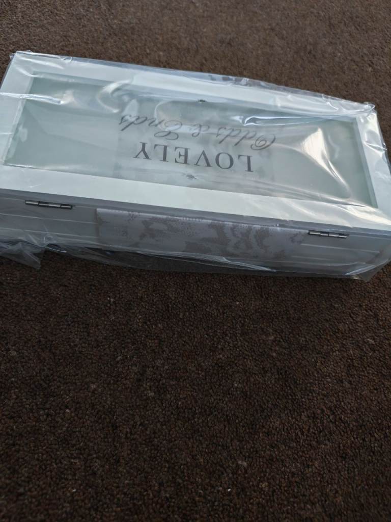 New White Storage Box with 'Lovely Odds & Ends' Lid