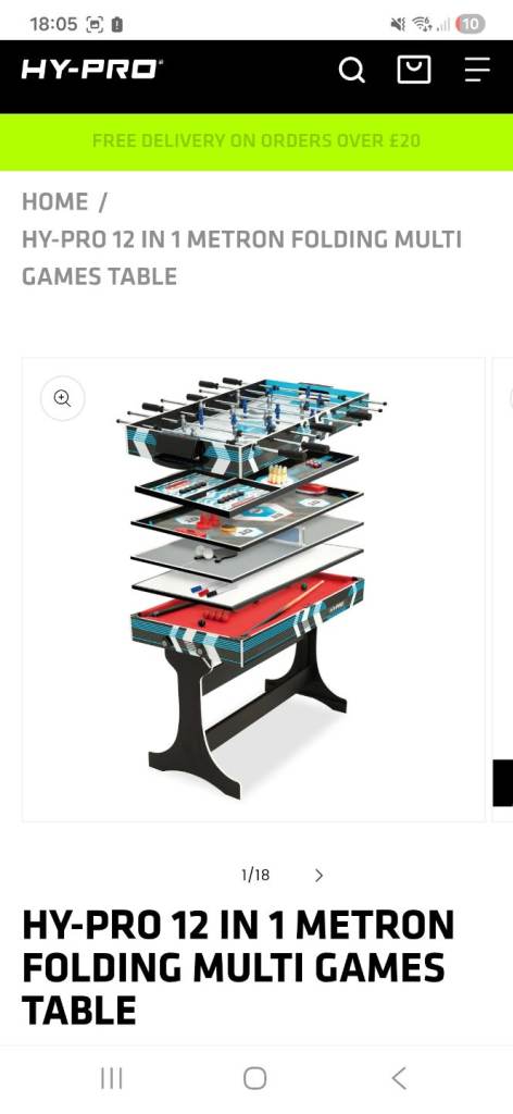 Hy-pro 12 in 1 multi games table brand new unopened 