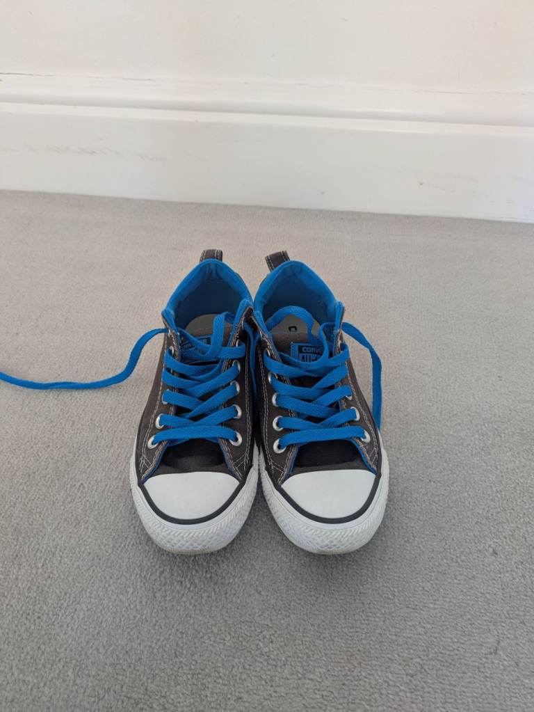 Converse All Star Low Top Trainers Womens UK 5 Grey Blue Sneakers