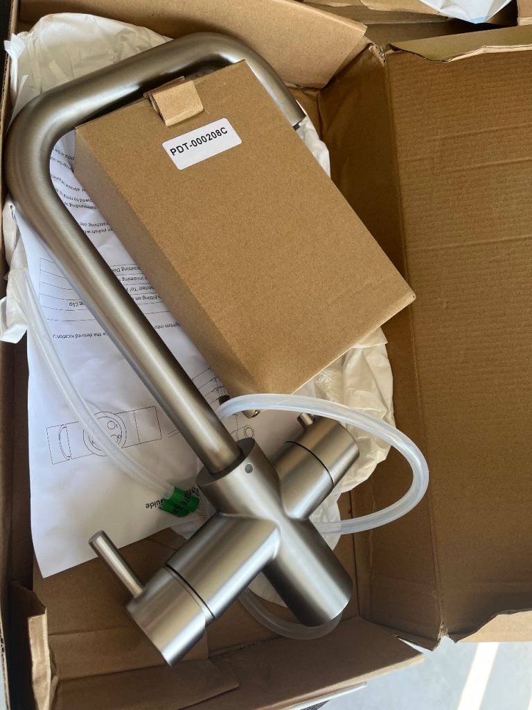 New Brushed Steel Instant Boiling Water Tap - 3 in 1
