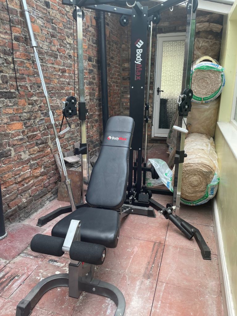 BodyMax Cable Motion & Rack System Premium Package (includes 145kg Rubber Olympic Kit and Bench)