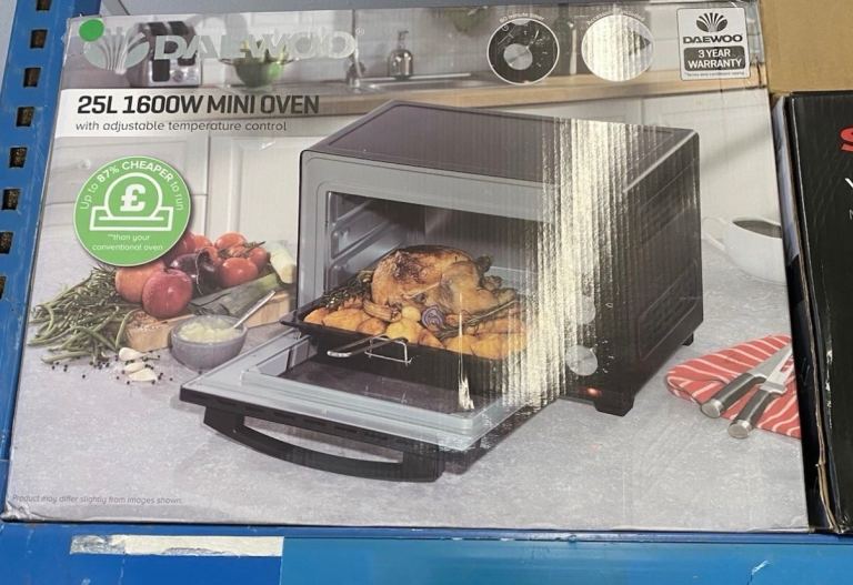 New Daewoo 25L Electric Mini Oven 1600W