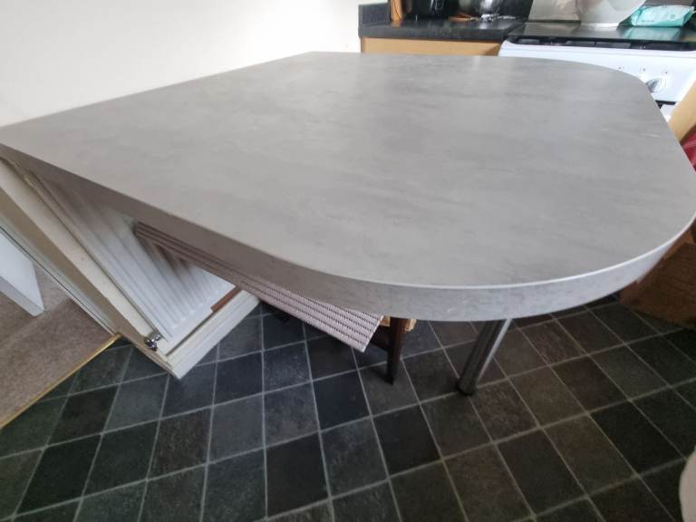 KITCHEN WORKTOP BREAKFAST BAR 1m x 1m x 1m SAGE DUCK EGG BLUE GREEN MARBLE EFFECT 