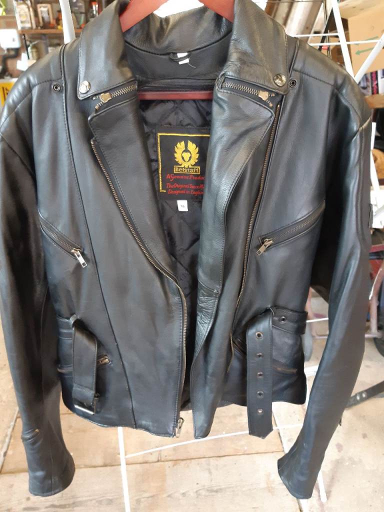 Genuine Classic Belstaff NEVER BEEN WORN ladies black leather jacket for the serious biker girl.