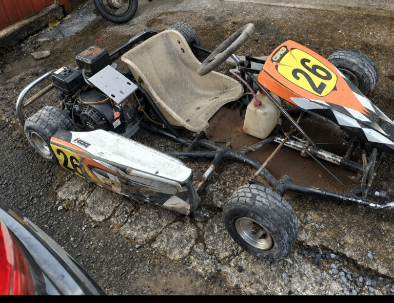 Go-Kart Project – Engine Visible, Needs Work
