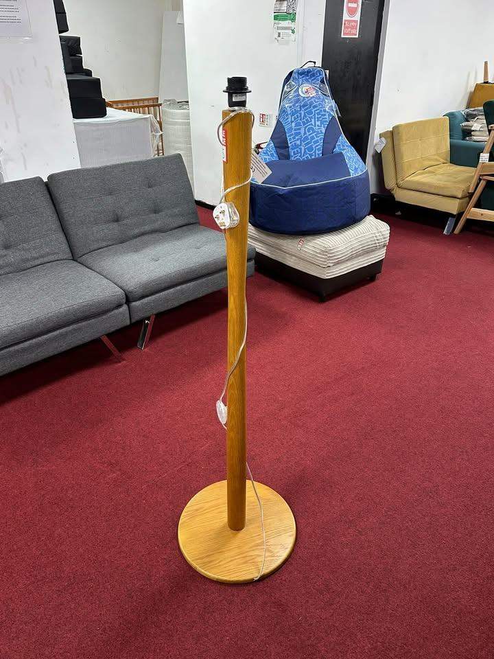 Pole Floor Lamp Base Only - Oak