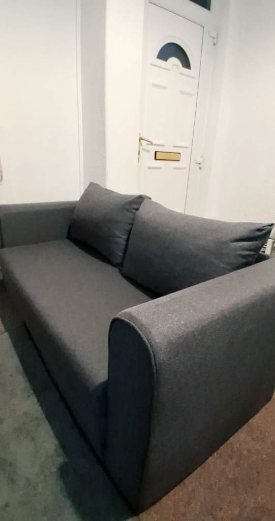 Small Grey 2 Seater Sofa Bed – Good Condition