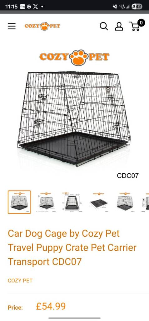 Dog car travel cage 