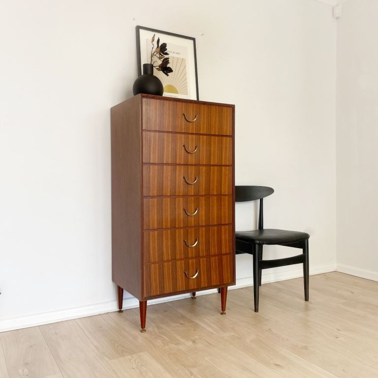 Mid century tallboy chest of drawers by Meredew