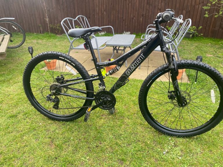 Apollo Gradient Full Suspension Mountain Bike – Black, Good Condition