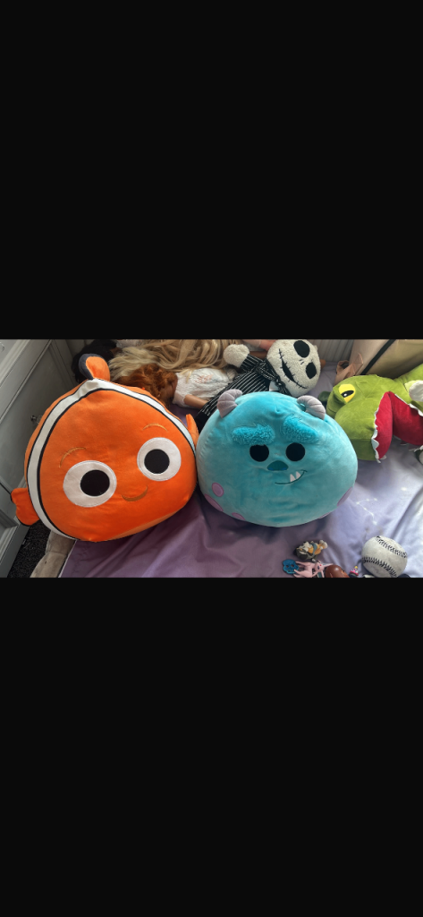 Finding Nemo and Sulley Plush Toys – Good Condition