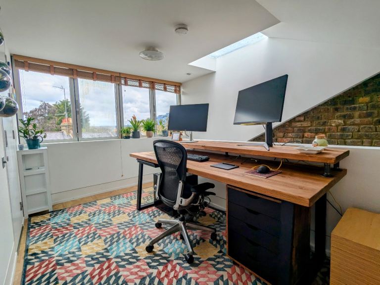 Bespoke Sizing Desk + Monitor Stand Thick Wood | Free Delivery