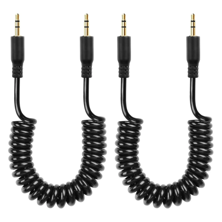 CERRXIAN 2.5mm Audio Cable, 2.5mm TRS 3-Pole Male to Male Stereo Audio Aux Coile