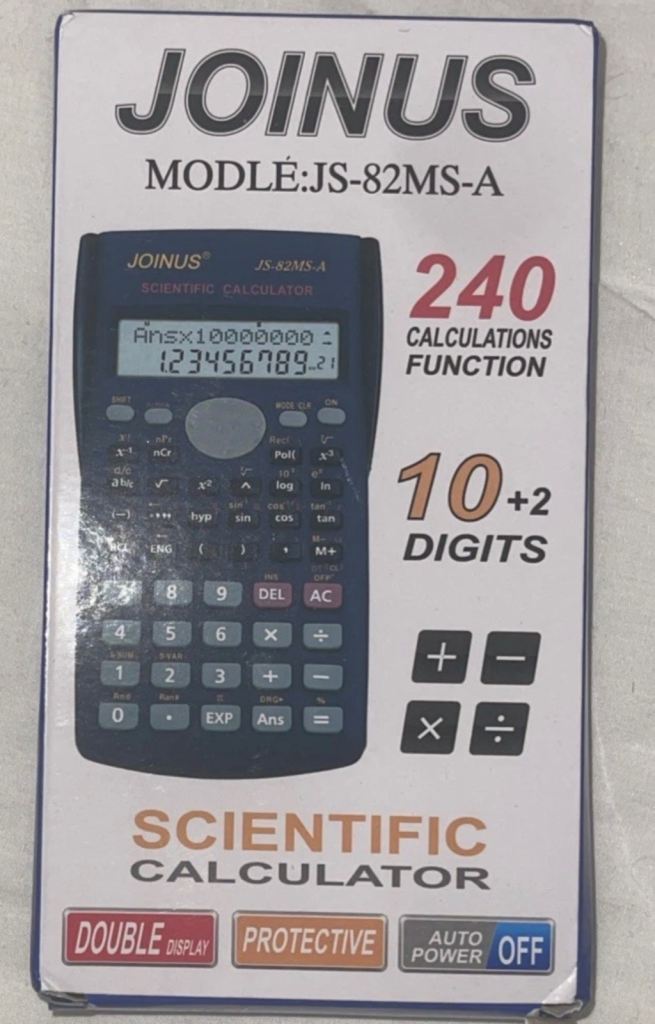Set of 2 JOINUS JS-82MS-A Multi Function Digital LCD Scientific Calculator