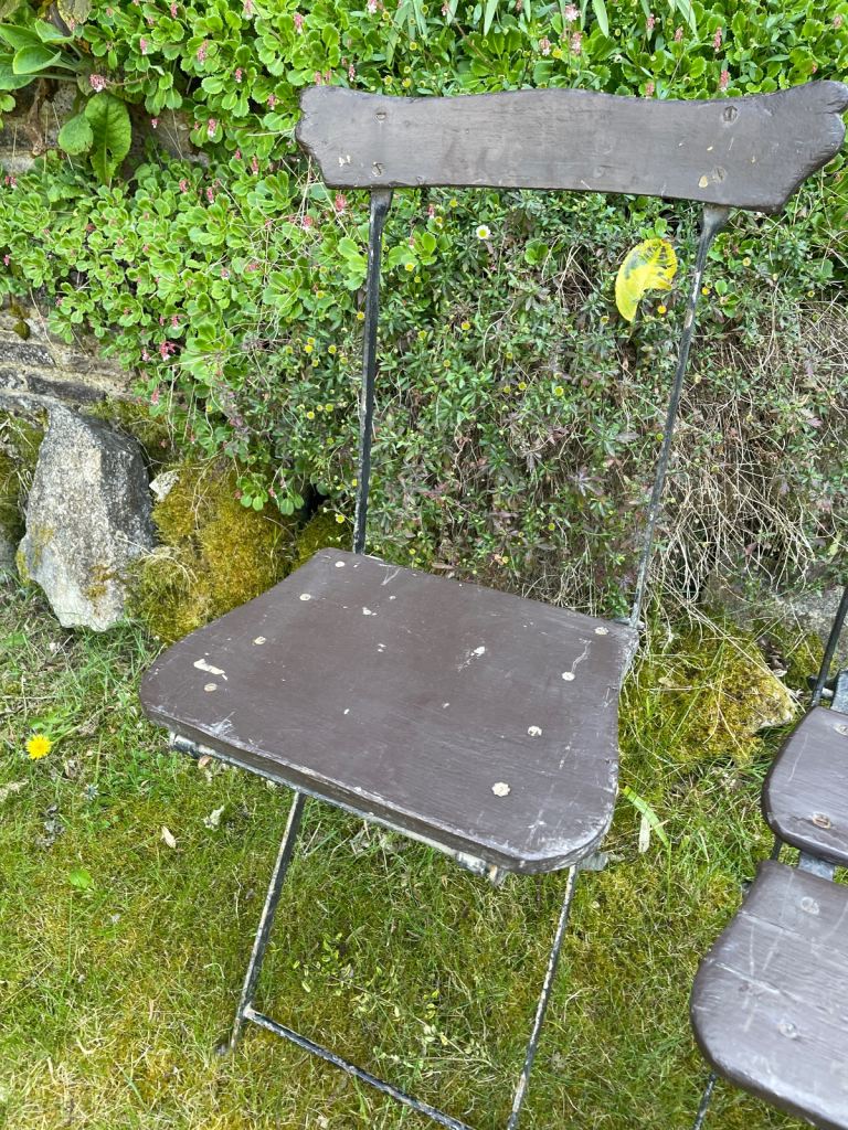 4 original French Bistro Chairs Folding  