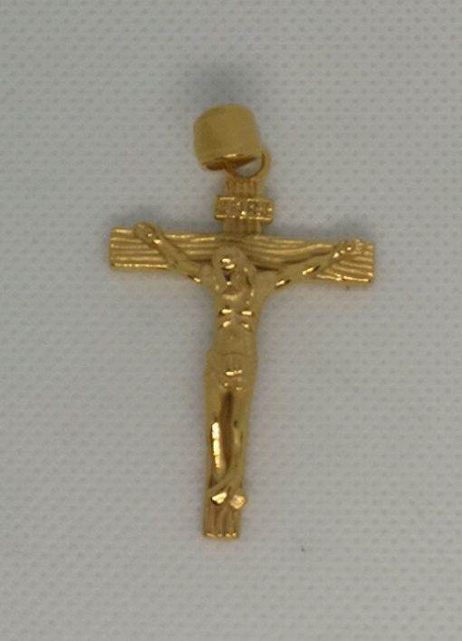 Gold coloured crucifix pendant
