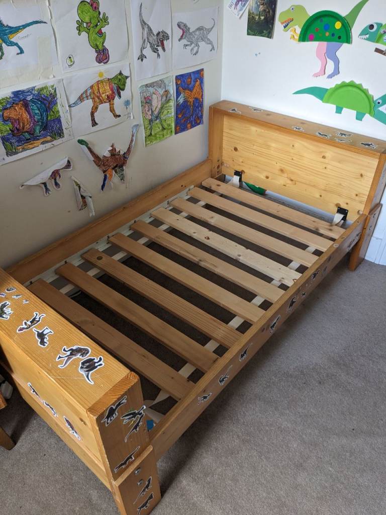 Retro IKEA Kids wooden bed, extendable, day bed