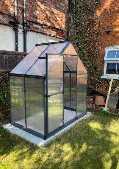 6x4 Feet Walk-In Polycarbonate Greenhouse for Garden Summer House