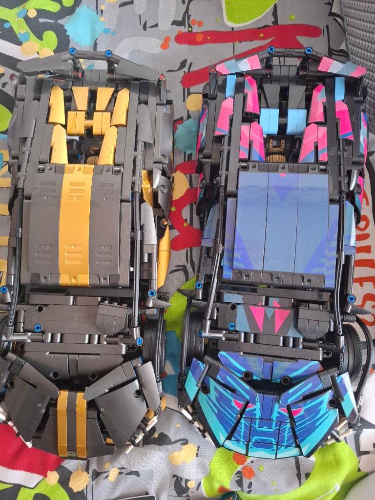 Cyber punk and other block racing car 