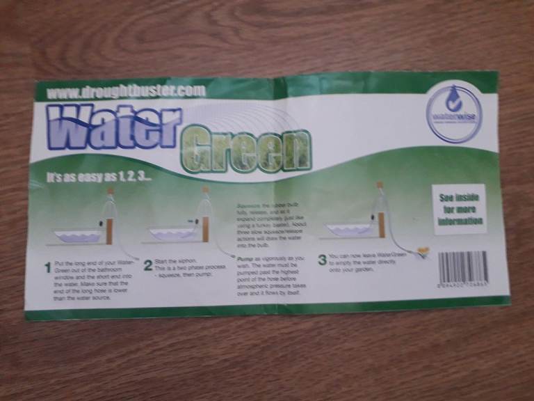 Water your garden the environmentally friendly way,even in dry weather - Water saver syphon