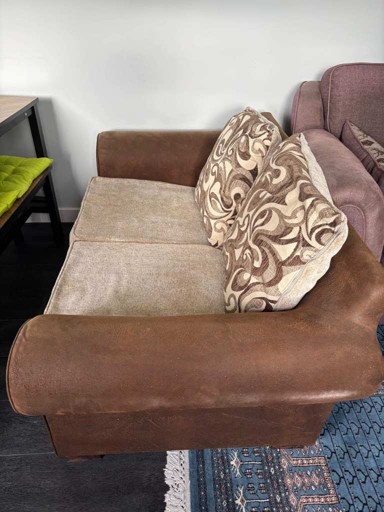 two seater suede settee