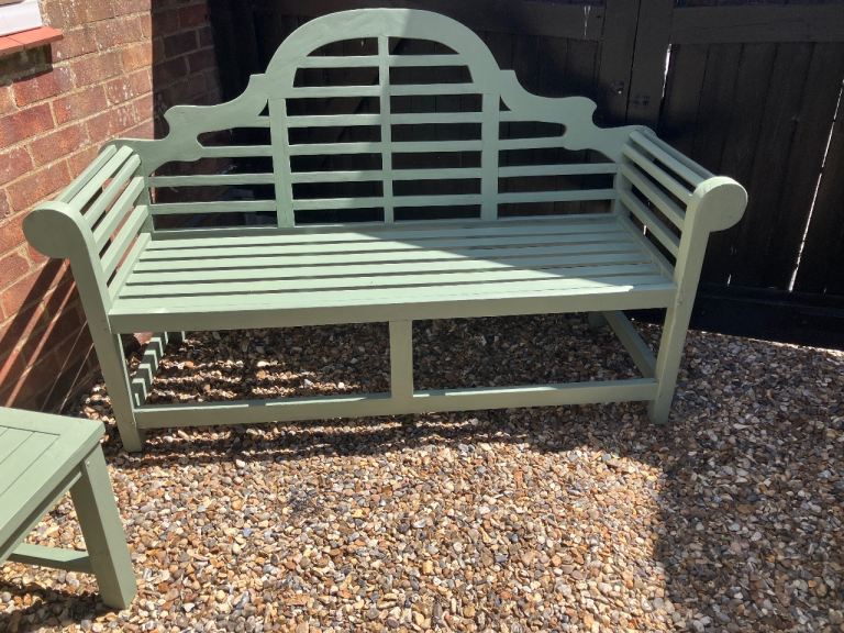 Garden bench and table 