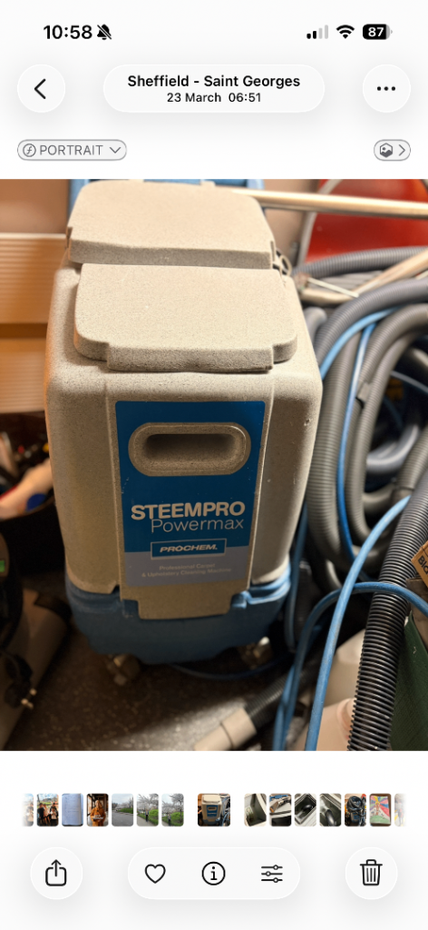 STEEMPRO Powermax Carpet Cleaner – Grey, Fair Condition
