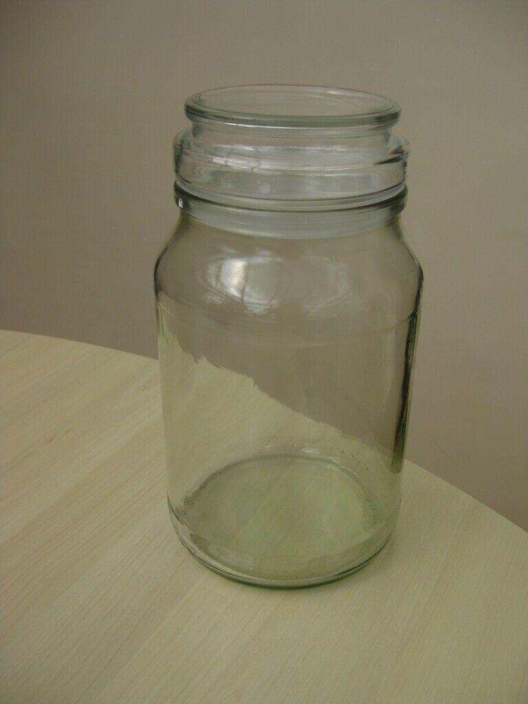 Large glass storage jars