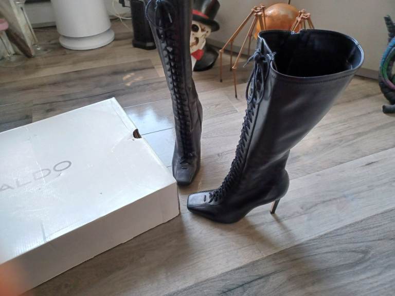 ALDO Black  High Heel Boots,excellent condition 