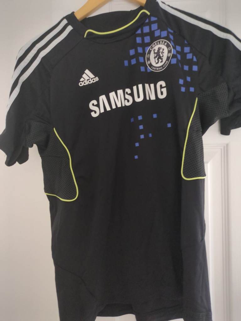 Kids Adidas Chelsea FC Football Shirt - Black, Good Condition
