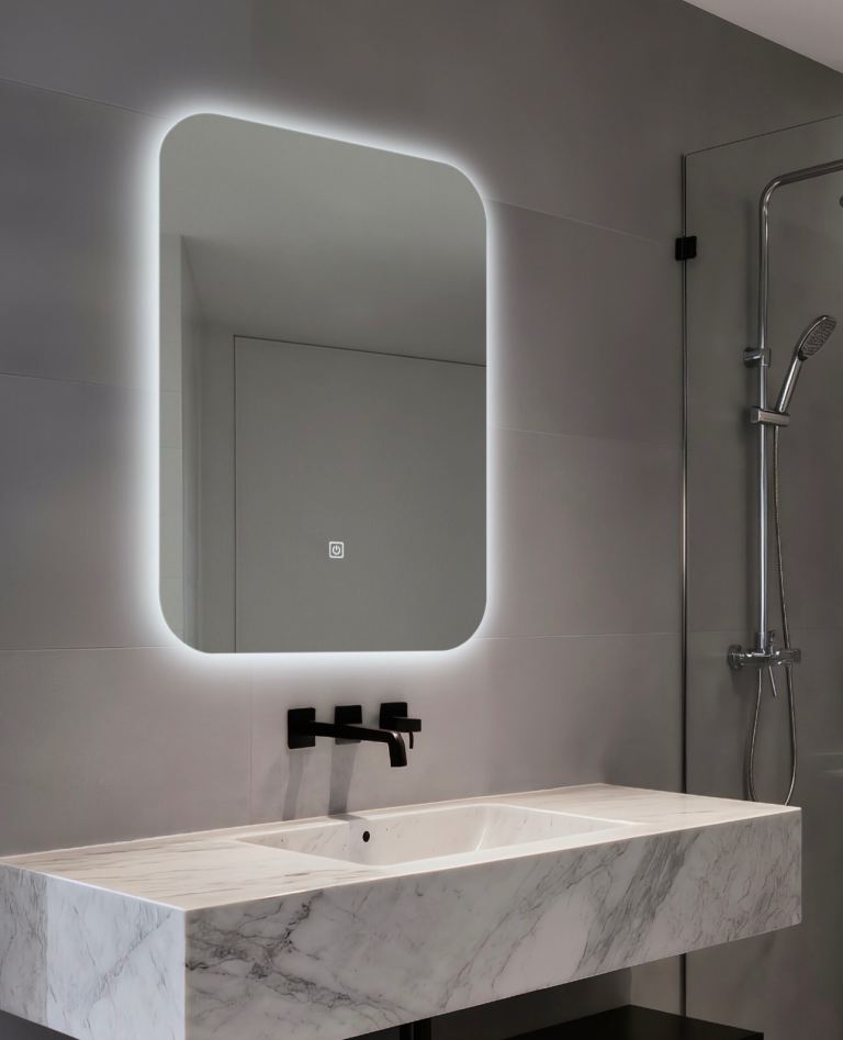 New Smart Anti-Fog Battery Mirror with LED Light