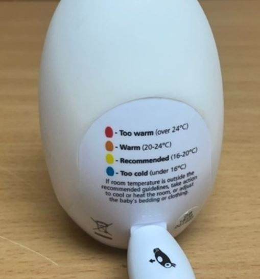 Gro egg thermometer. Changes colour. Nightlight. 