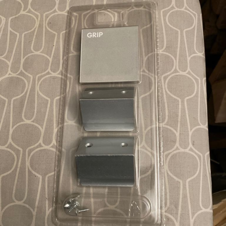 New Ikea Grip 5 cm Aluminum Drawer Pull Levers with Screws  6x pairs. 