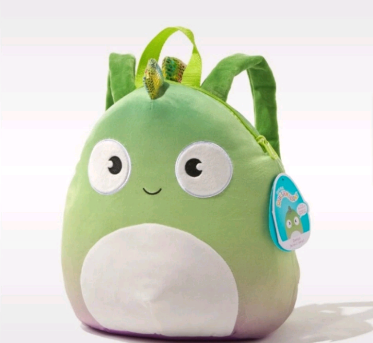 Squishmallow plushy plush back pack bag soft toy 12" series 2 Green Gecko