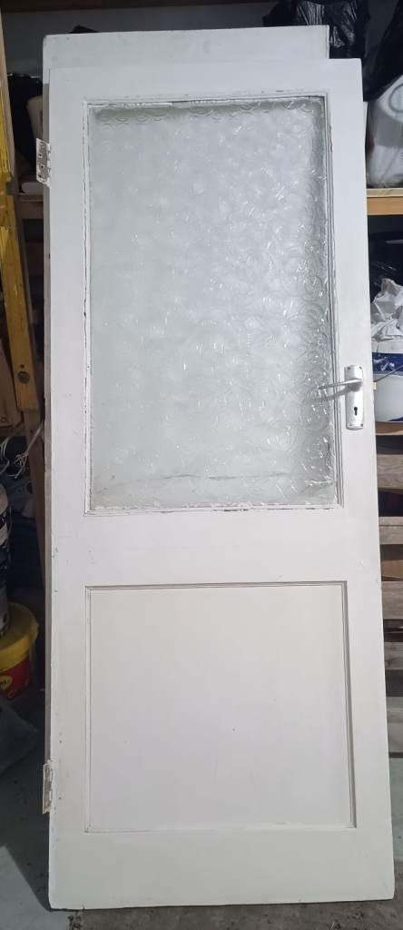 White internal door with glass 