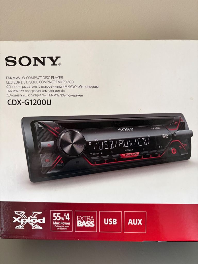 Sony Car CD player CDX-G1200U brand new