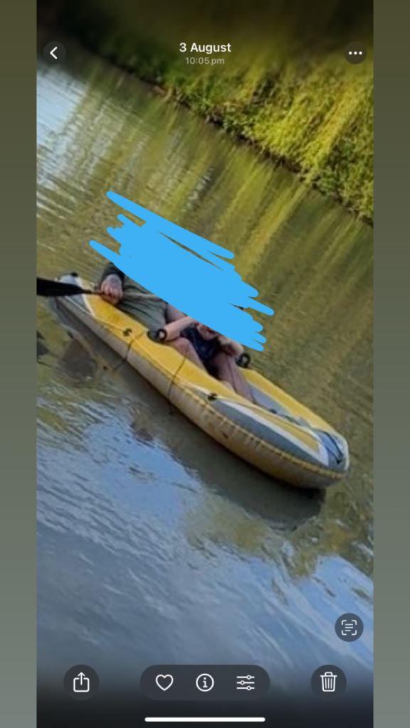 Inflatable Kayak with Paddle – Yellow, Good Condition