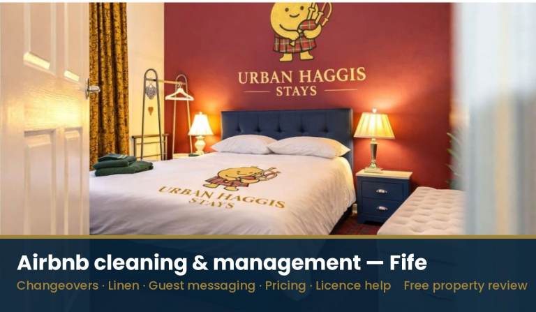 Airbnb & holiday let cleaning and business management — Fife, by local hosts